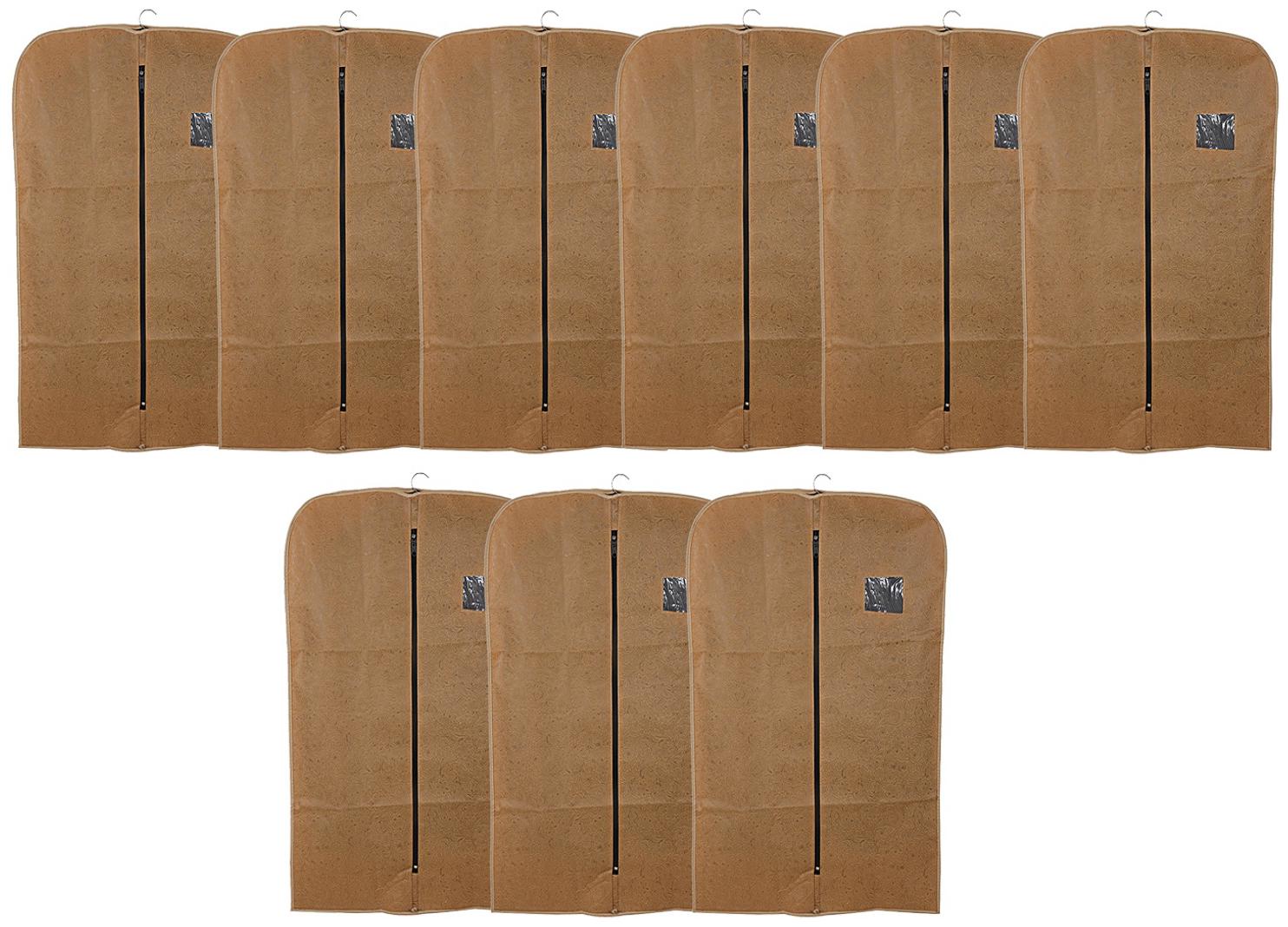 

Kuber Industries Non woven 9 pcs Men s Coat Blazer Cover (Beige) - CTHH10789