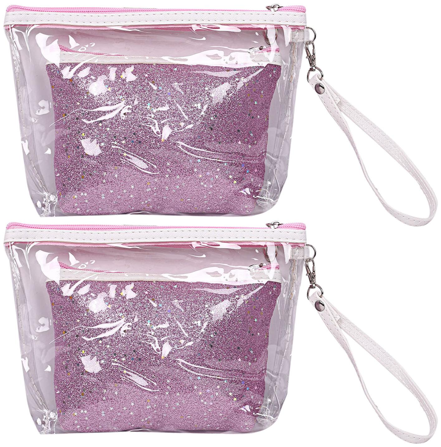 

Kuber Industries 4 Pieces Waterproof Toiletries Make Up Pouch Organizer Travel Pouch Set Peach - CTHH13335