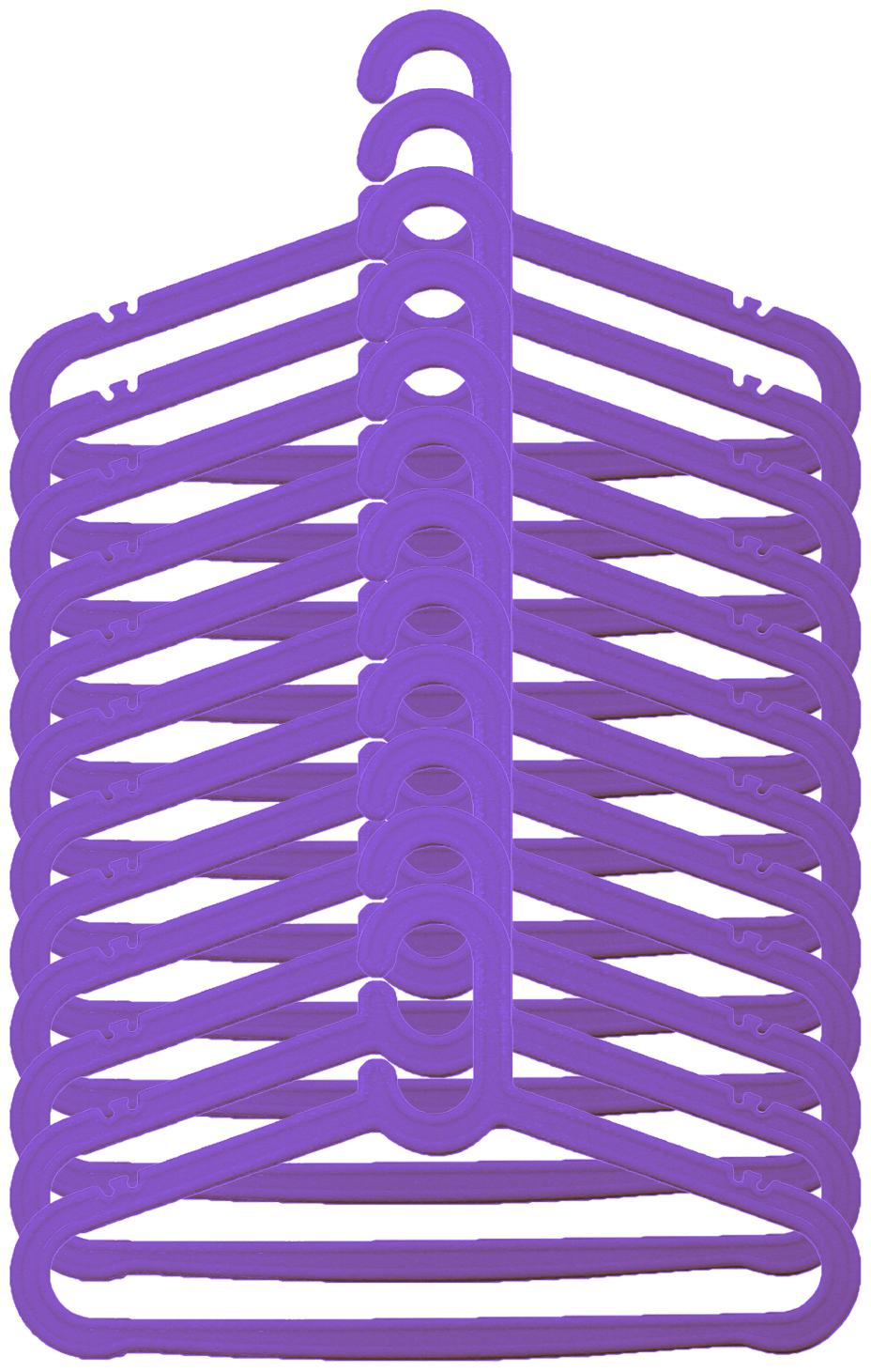 

Kuber Industries Plastic 12 pcs Hanger Set for Wardrobe (Purple)- CTHH22399