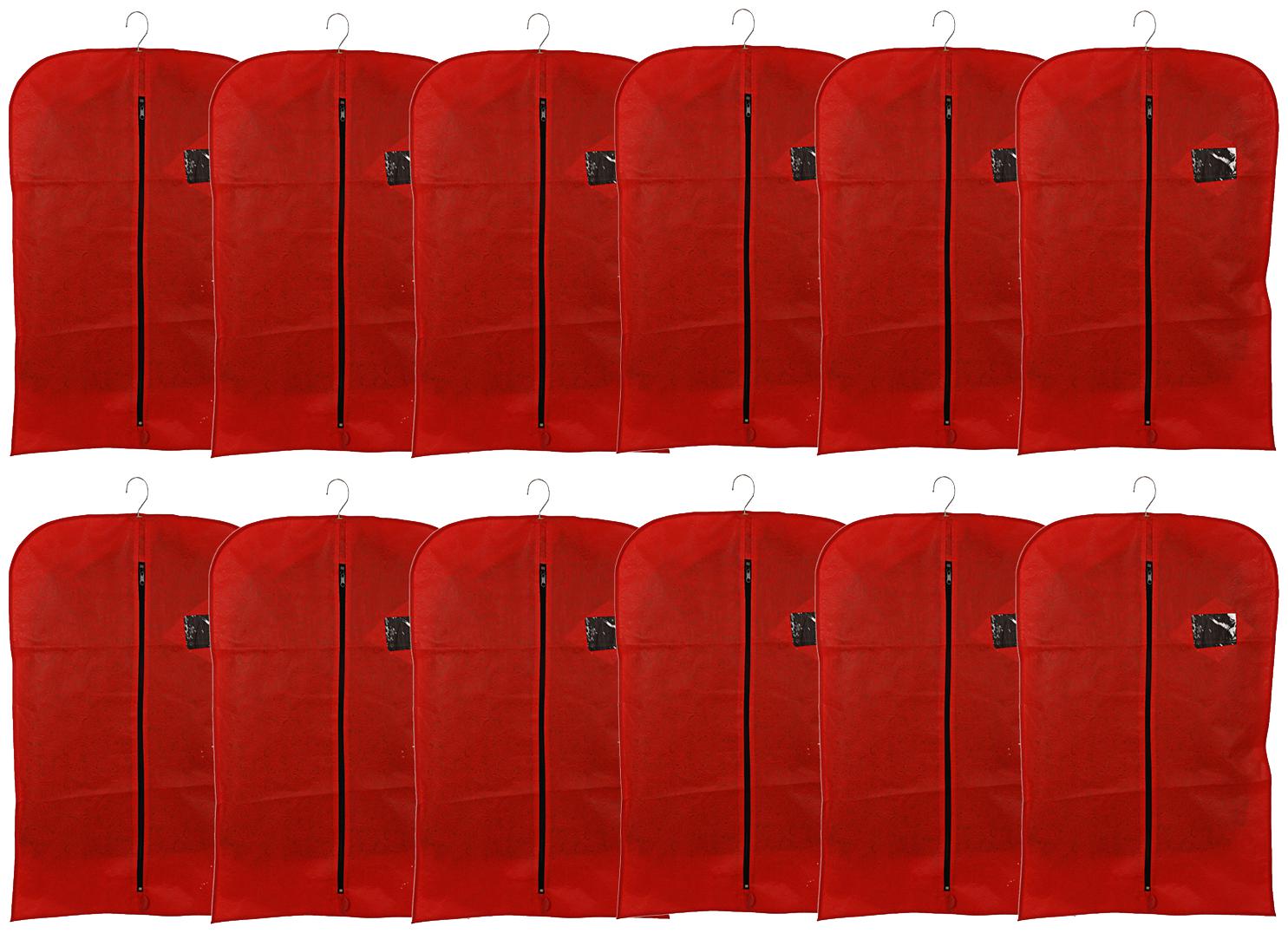 

Kuber Industries Non woven 12 pcs Men s Coat Blazer Cover (Red) - CTHH10804