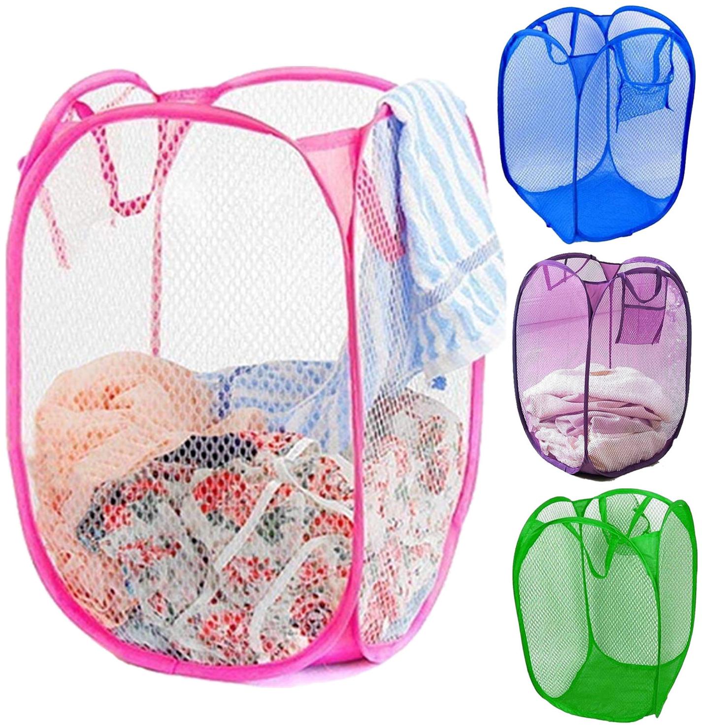 

Kuber Industries Nylon Multi Laundry Basket ( Set of 4 )