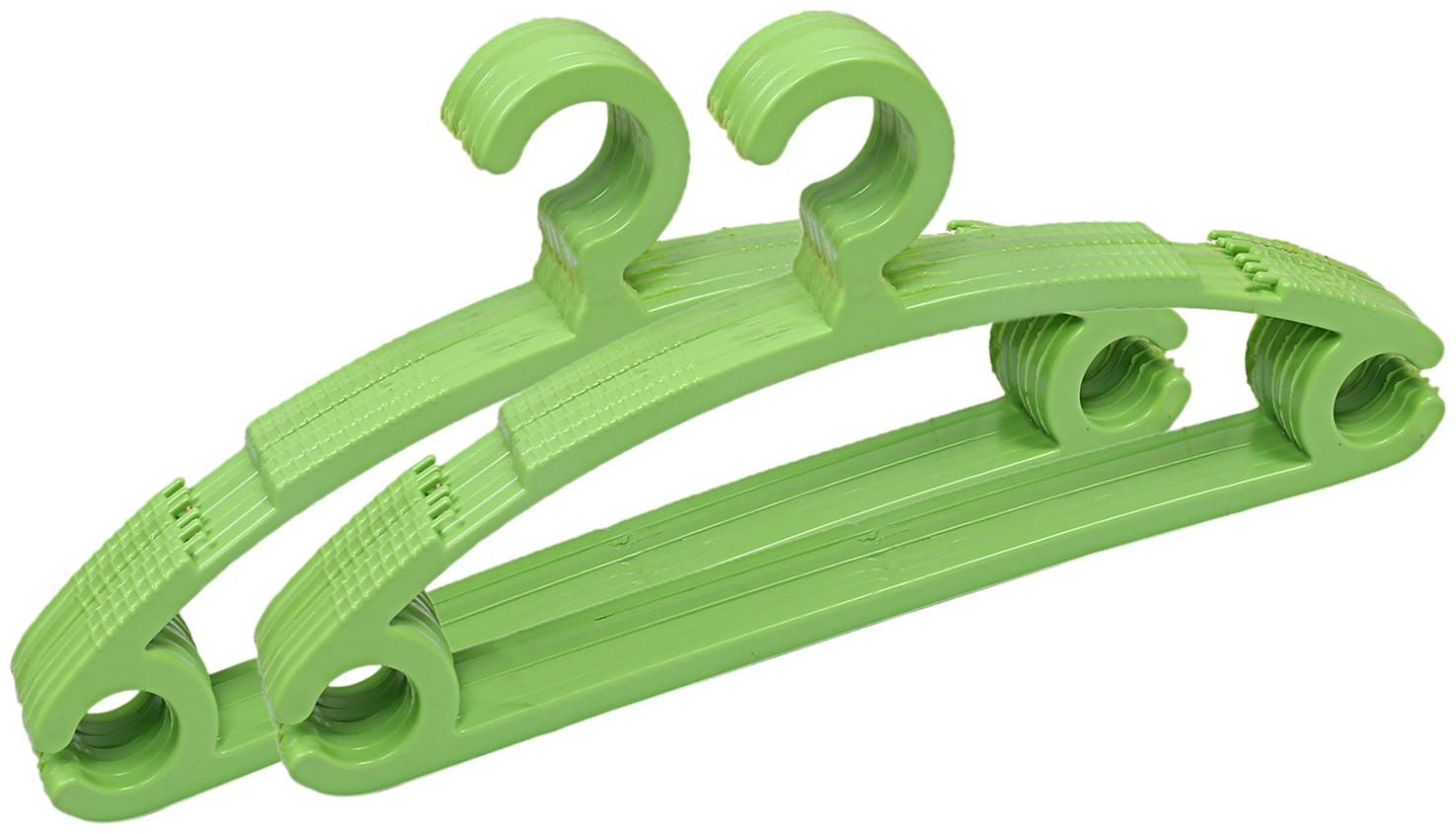

Kuber Industries Plastic 12 pcs Hanger Set for wardrobe (Light Green) CTHH10897