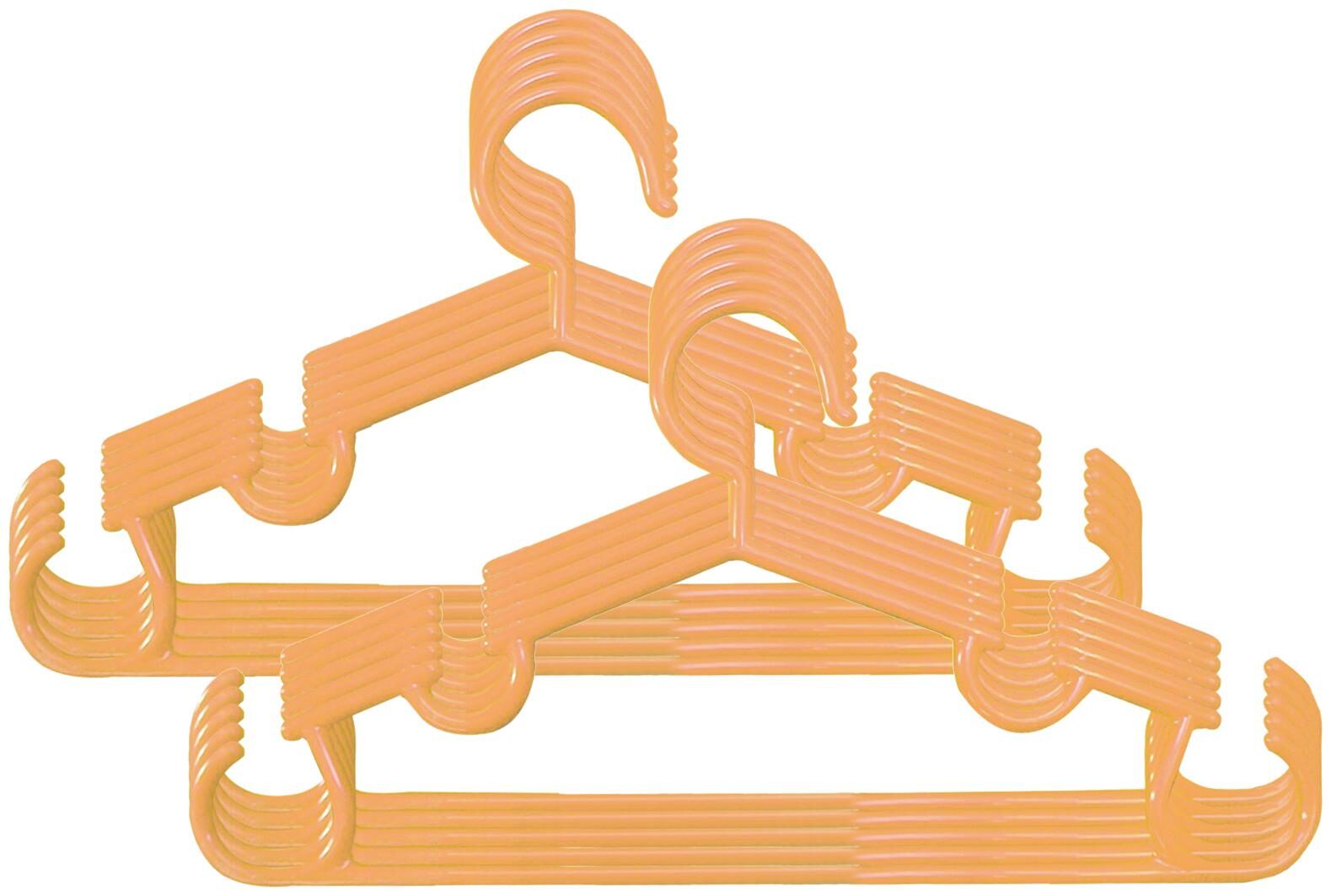 

Kuber Industries Plastic 10 pcs Baby Hanger Set for Wardrobe (Peach) - CTHH18534