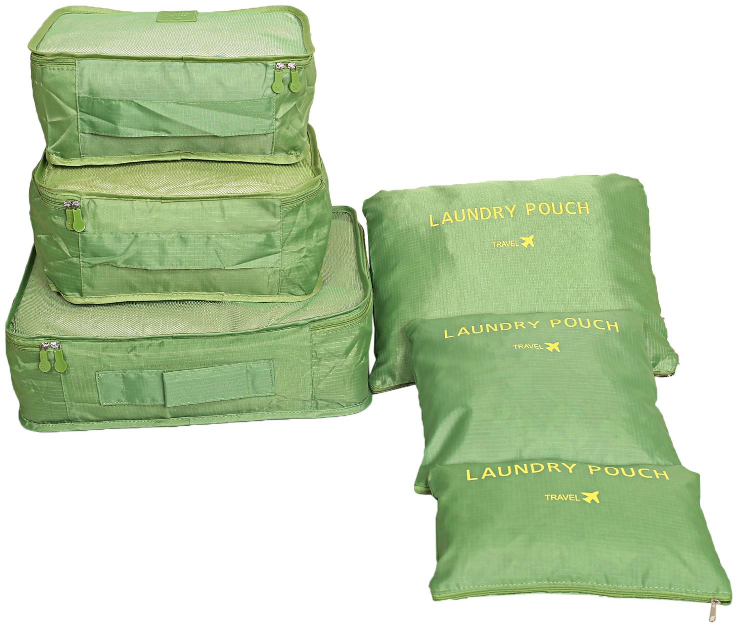

Kuber Industries Nylon Green Laundry Basket ( Set of 6 )