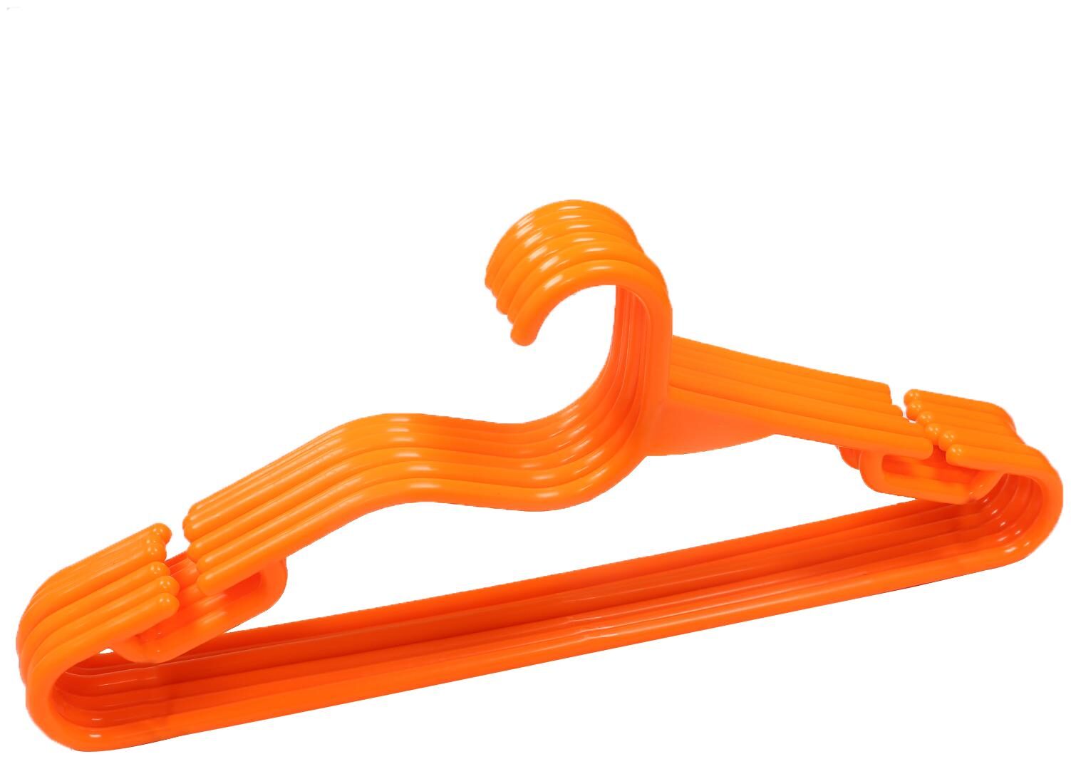 

Kuber Industries Plastic 6 pcs Hanger Set for wardrobe (Orange) CTHH19571