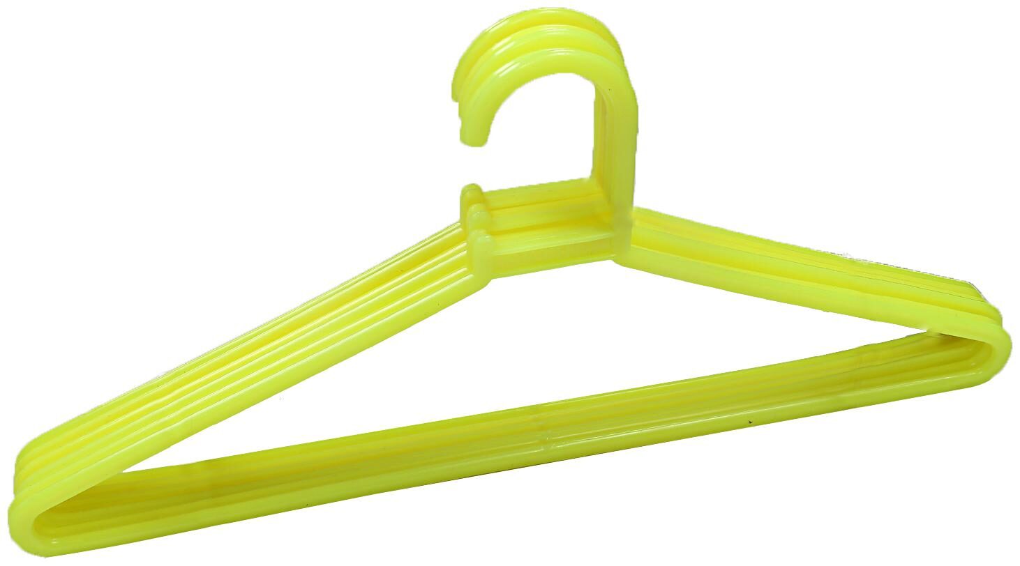 

Kuber Industries Plastic 6 pcs Hanger Set for wardrobe (Orange) CTHH10973
