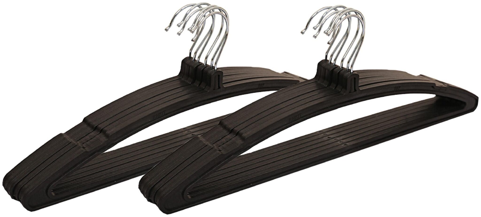 

Kuber Industries Plastic Hanger For Suit Cloth Set of 12 pcs Black CTHH19415