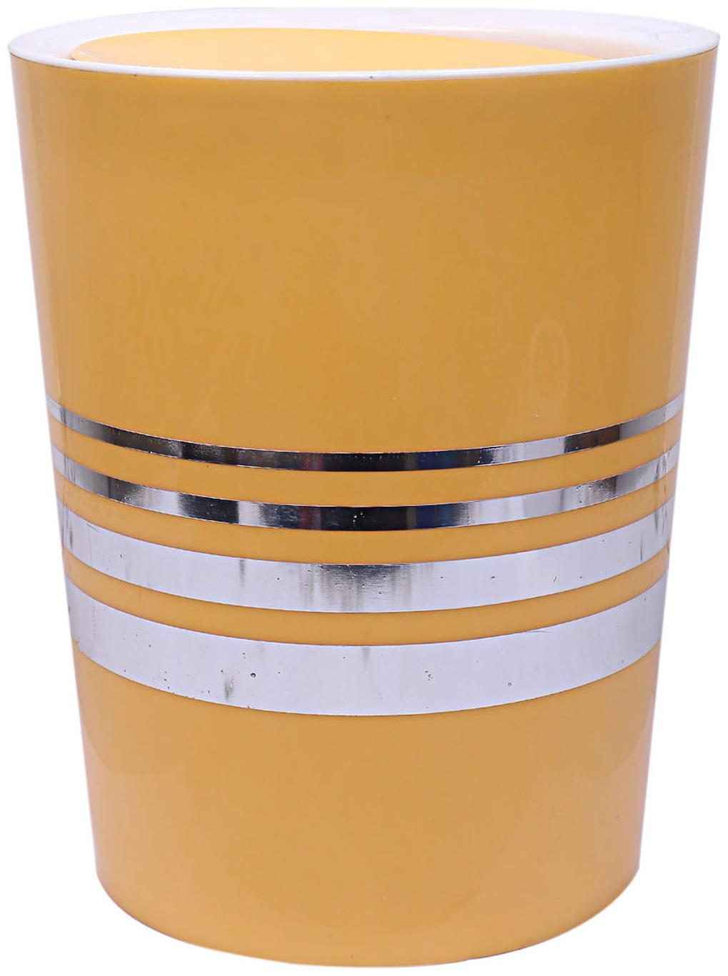 

Kuber Industries Plastic Swing Lid Garbage Waste Dustbin 5 L (Yellow) - CTHH13415