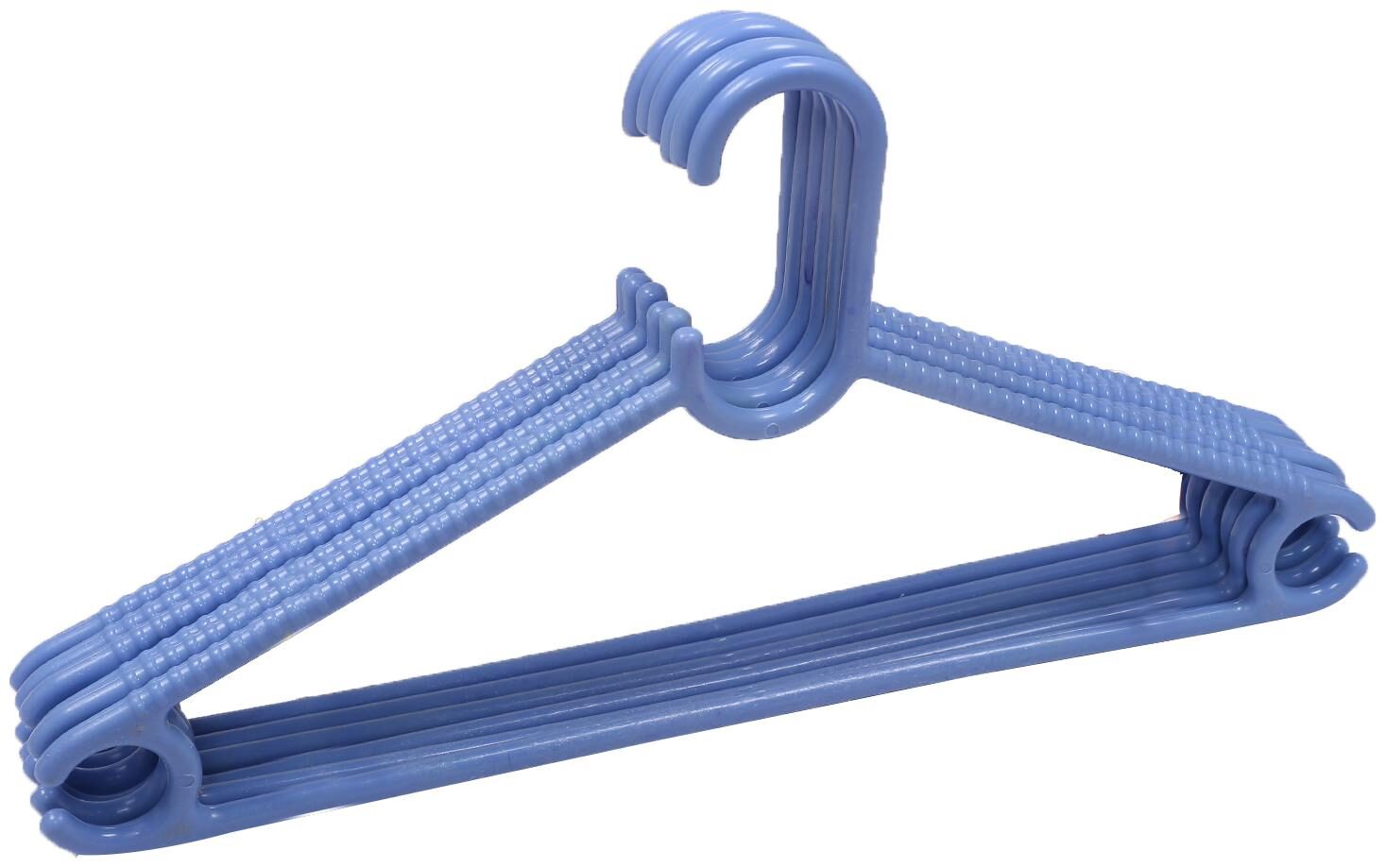 

Kuber Industries Plastic 6 pcs Hanger Set for wardrobe (Purple) CTHH19587