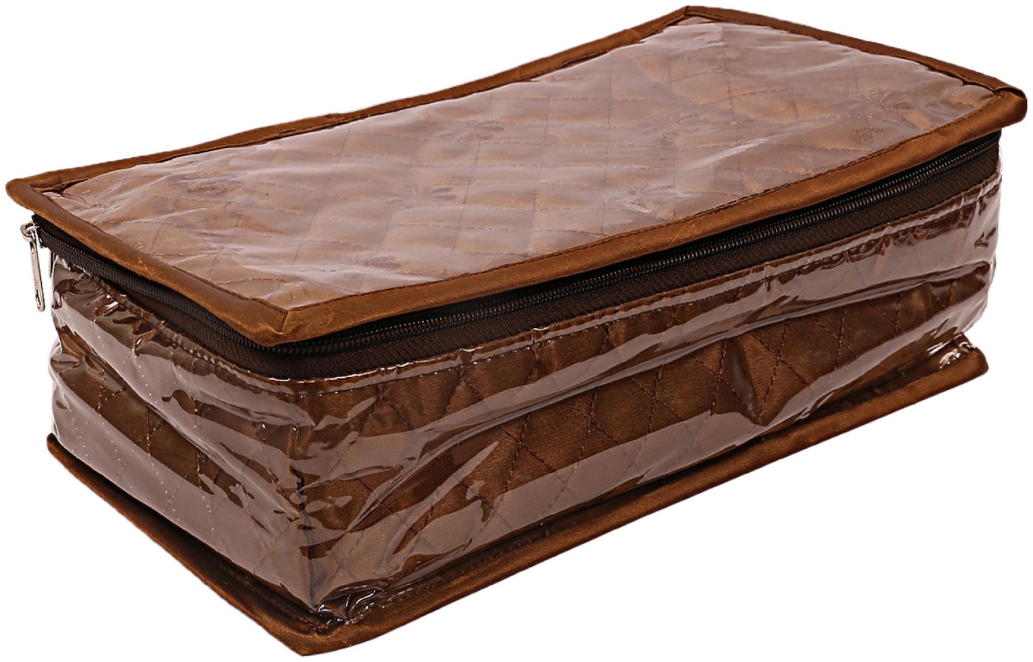 

Kuber Industries Satin Locker Jewellery Kit organiser (Brown) - CTHH11289