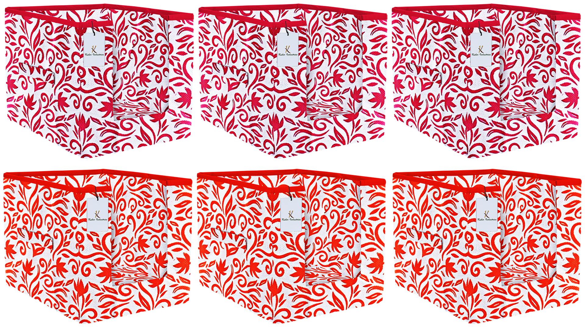 

Kuber Industries Leaf Printed 6 pc Non Woven Shirt Stacker Wardrobe Organizer Set (Pink Red) - CTHH16795