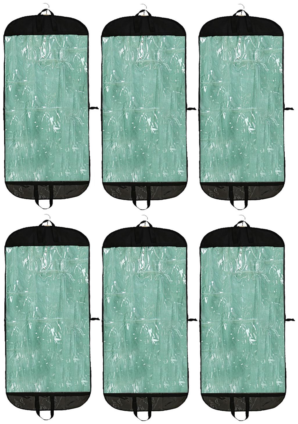 

Kuber Industries Non woven 6 pcs Long Suit Sherwani Cover (Black)- CTHH10349