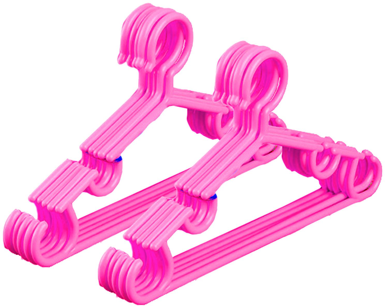 

Kuber Industries Plastic 10 pcs Baby Hanger Set for Wardrobe (Pink) - CTHH18522