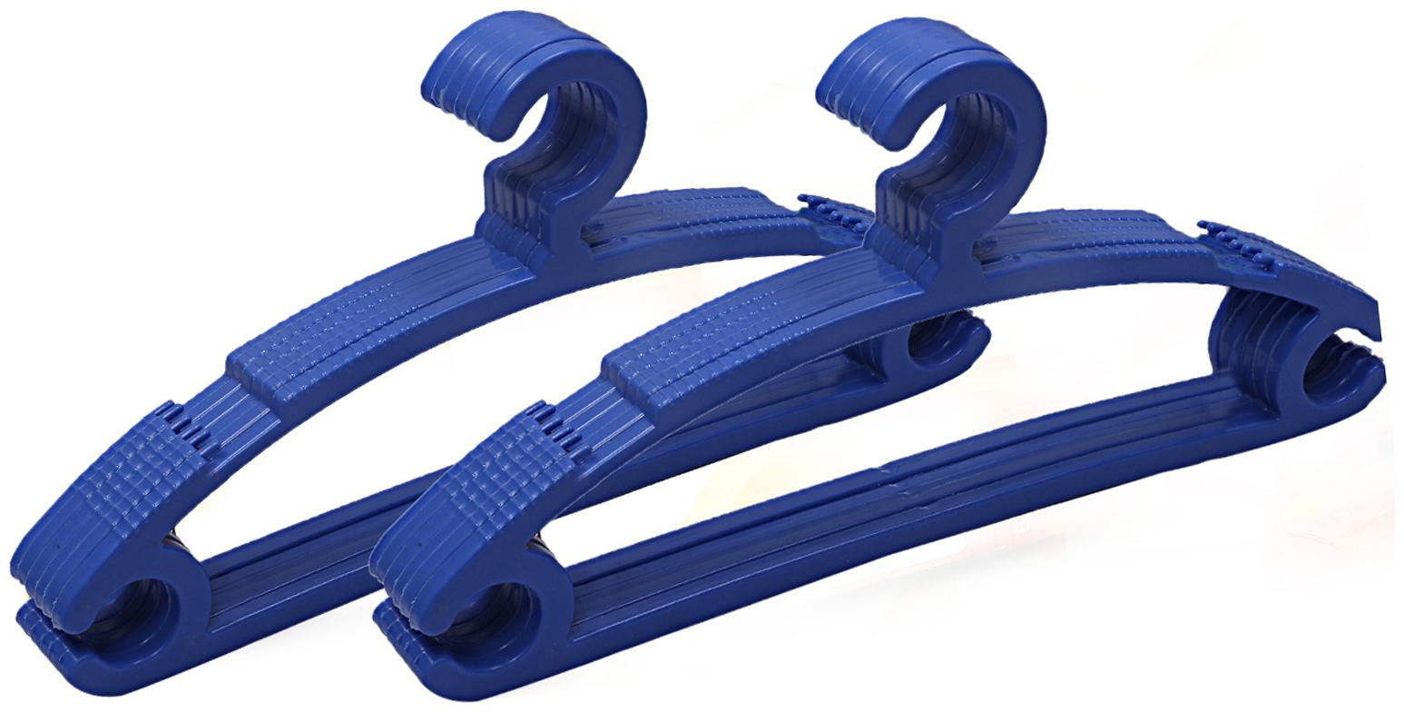

Kuber Industries Plastic 12 pcs Hanger Set for wardrobe (Blue) CTHH19461