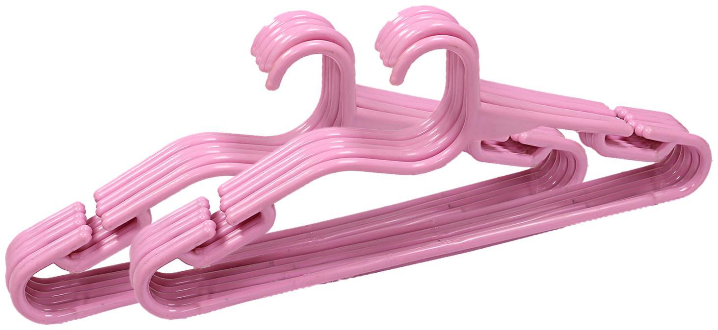 

Kuber Industries Plastic 12 pcs Hanger Set for wardrobe (Pink) CTHH10994