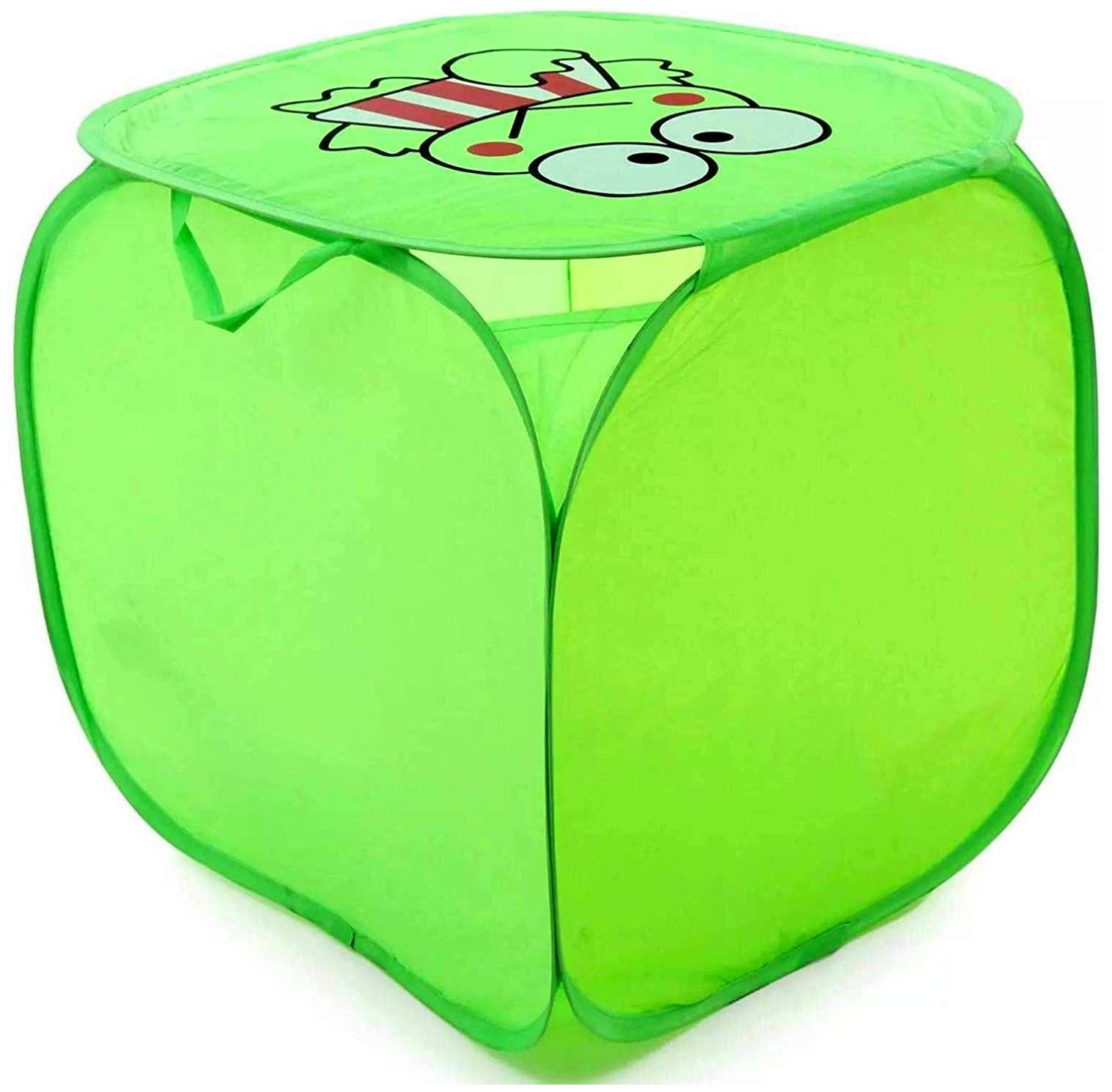 

Kuber Industries Polyester Green Laundry Basket ( Set of 1 )