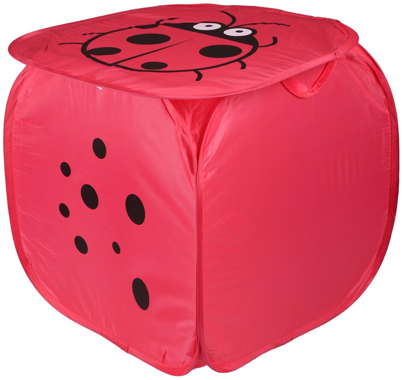

Kuber Industries Polyester Pink Laundry Basket ( Set of 1 )