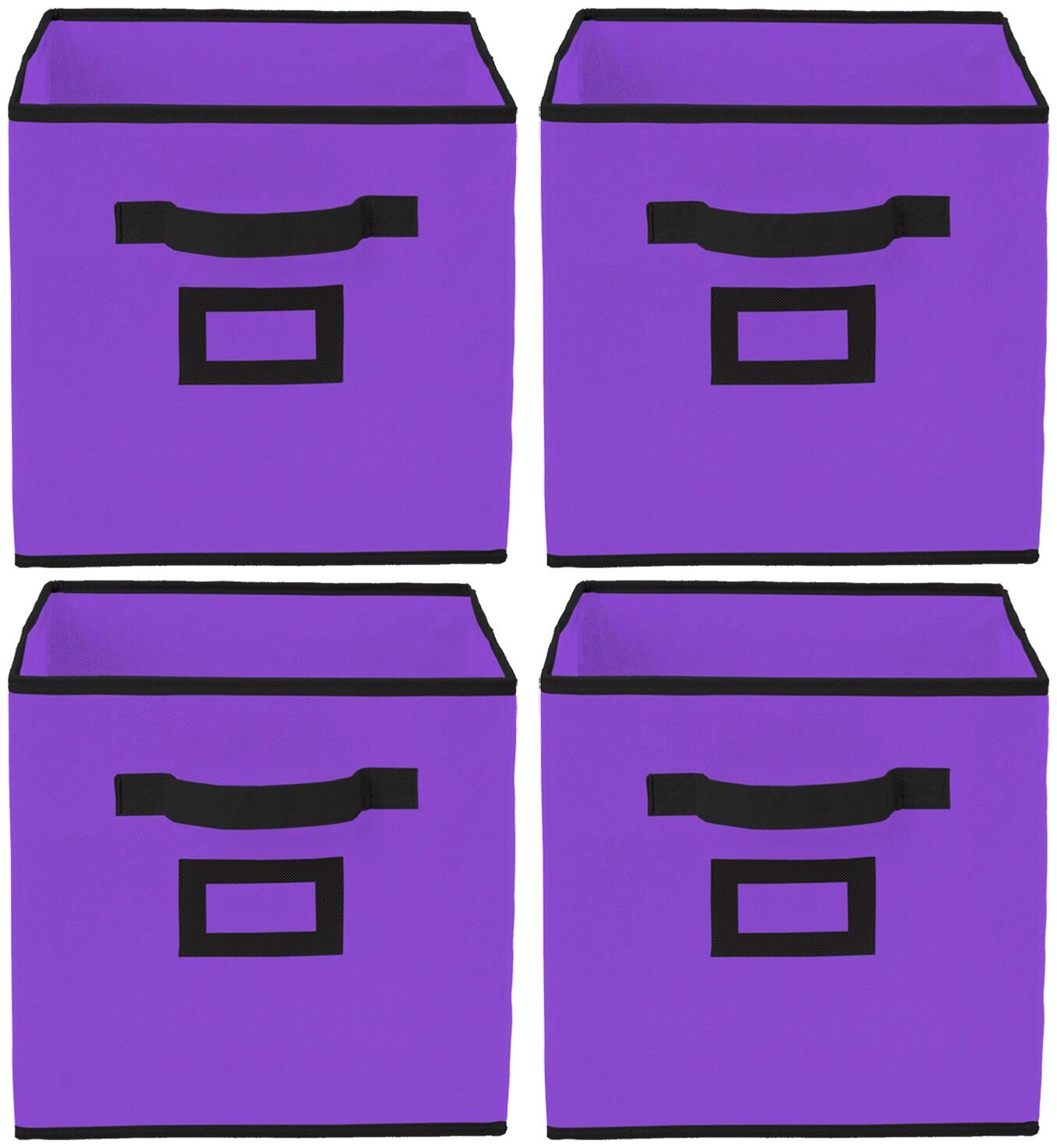 

Kuber Industries Non Woven 4 pcs Large Foldable Storage Organiser Cubes Boxes (Purple) - CTHH16966
