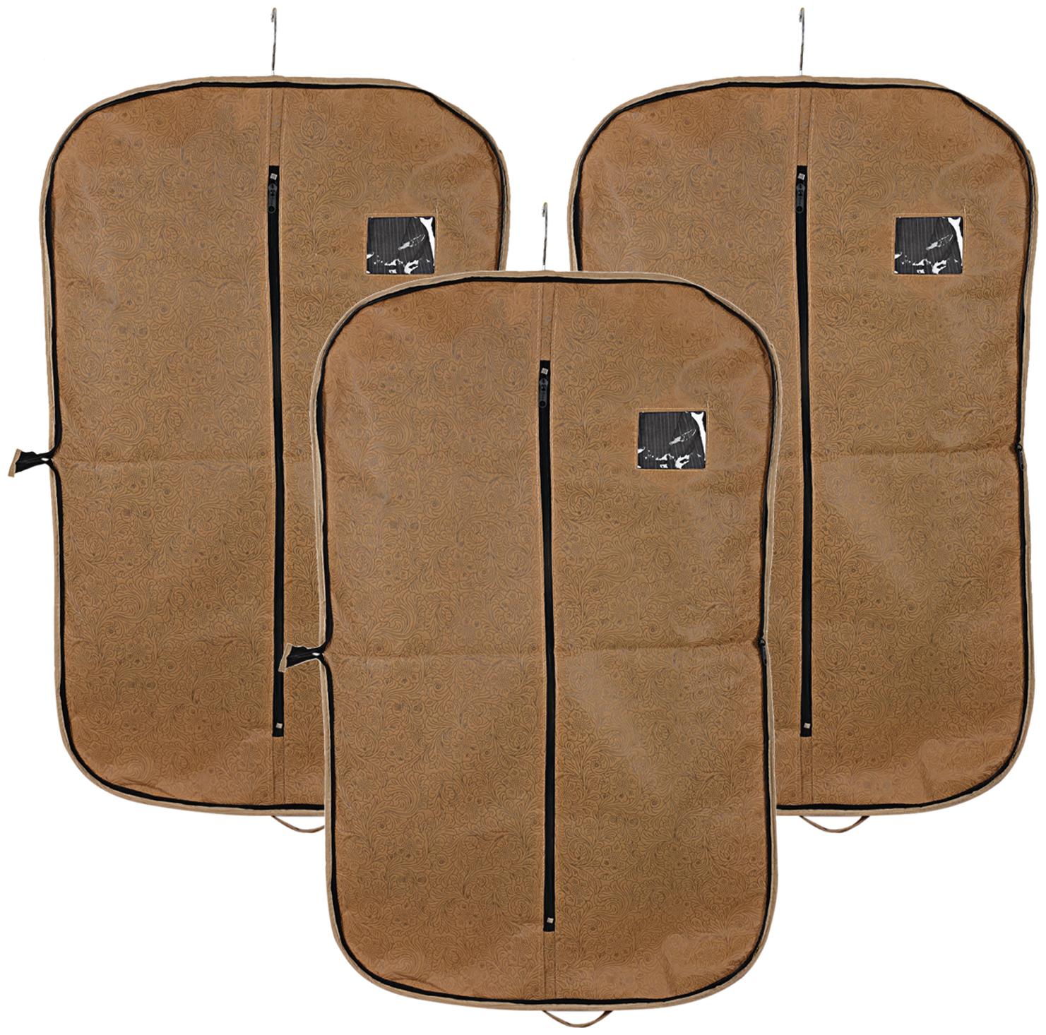 

Kuber Industries Non woven 3 pcs Foldable Men s Coat Blazer Cover (Beige) - CTHH10793