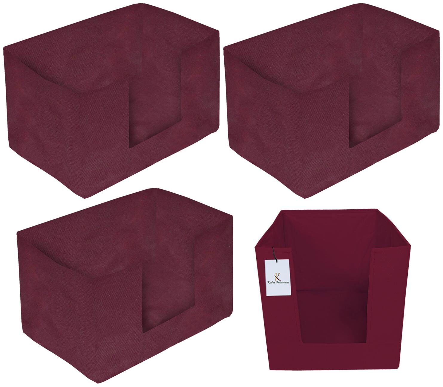 

Kuber Industries Non Woven 1 pc Shirt Stacker And 3 pc Foldable Rectangle Cloth Saree Stacker Cloth Wardrobe Organizer Wardrobe Organizer (Maroon) - CTHH17626
