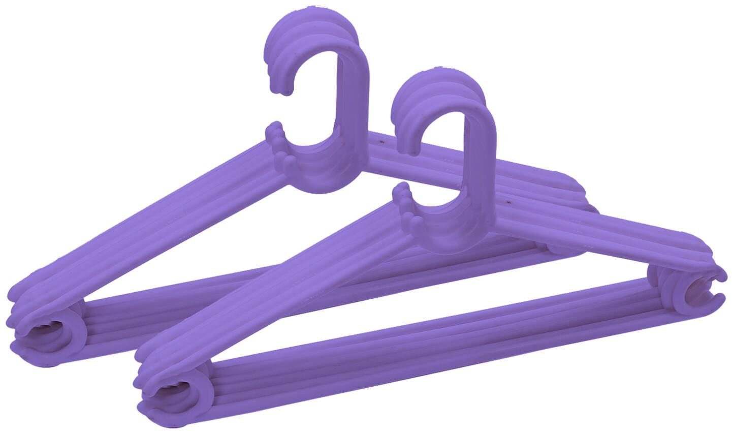 

Kuber Industries Plastic 12 pcs Hanger Set for Wardrobe (Purple)- CTHH12998