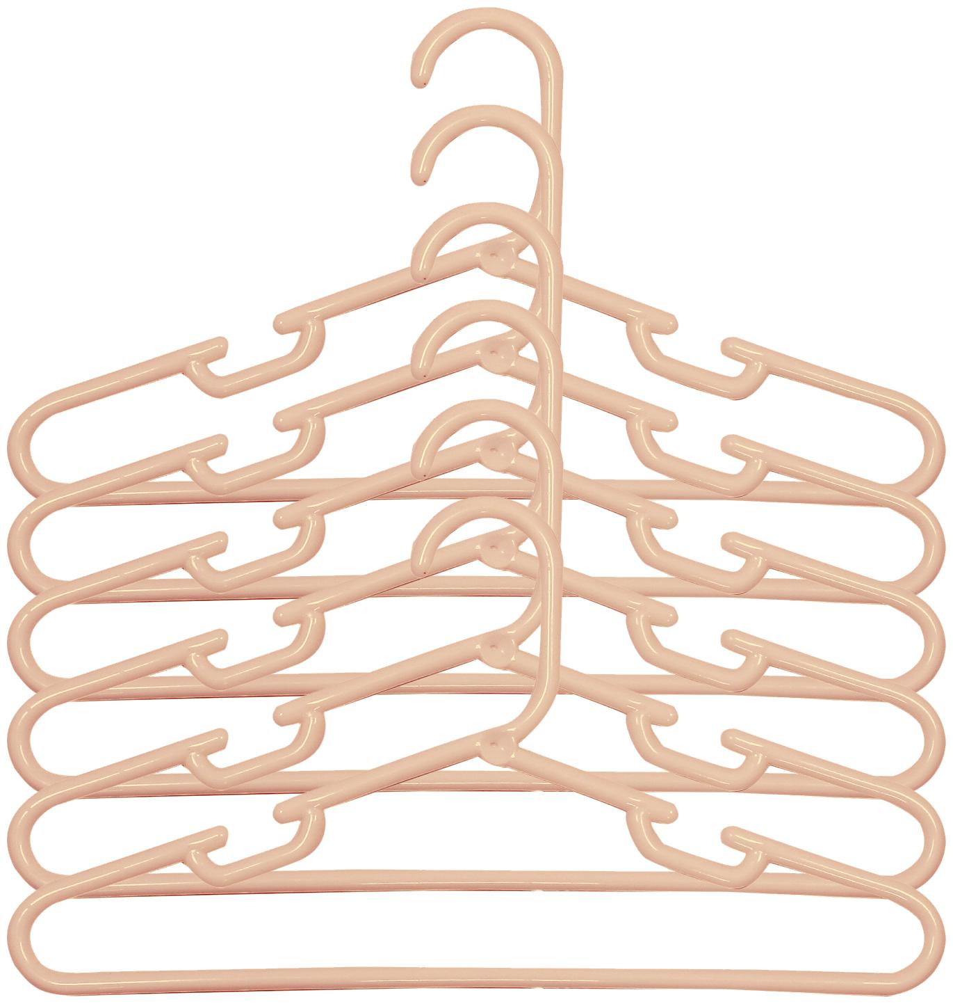 

Kuber Industries Plastic 6 pcs Baby Hanger Set for Wardrobe (Brown)- CTHH22447