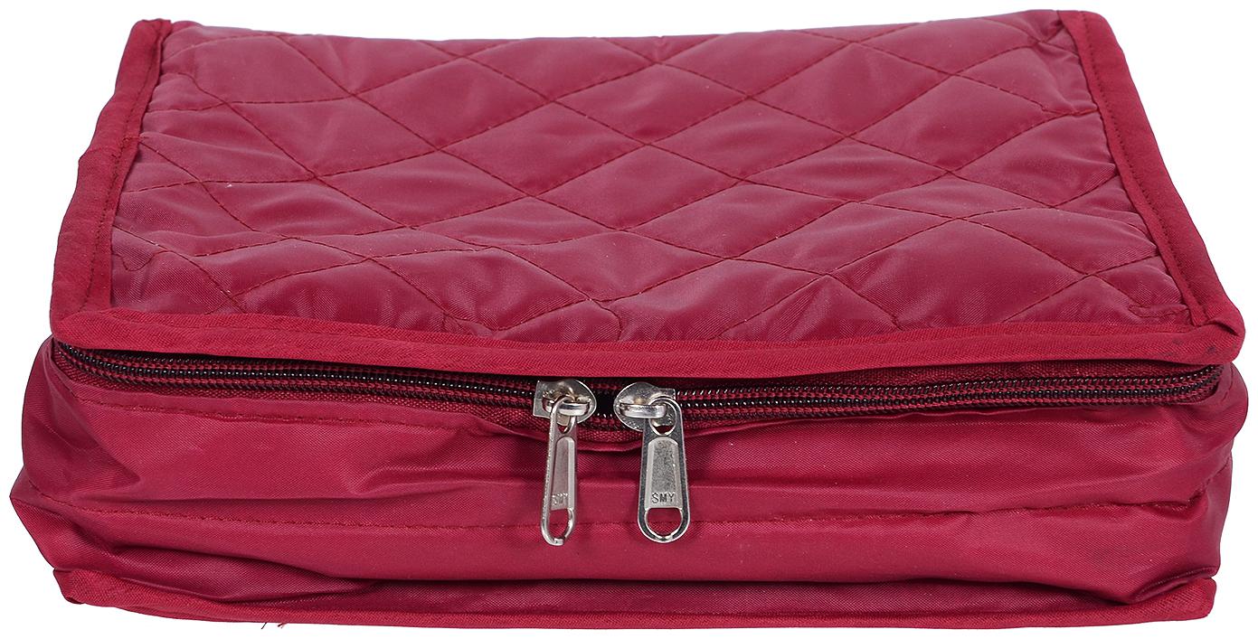 

Kuber Industries Satin 1 pc Small Size Jewellery kit (Maroon) CTHH18754