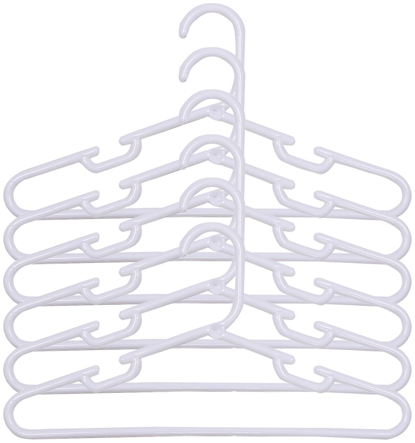 

Kuber Industries Plastic 6 pcs Baby Hanger Set for Wardrobe (White) -CTLTC10578 CTHH12051