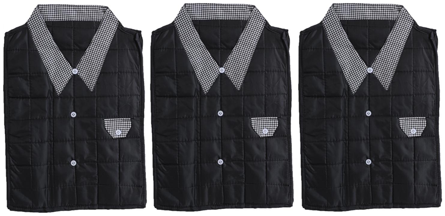 

Kuber Industries 3 pcs Parachute Shirt Cover (Black)- CTHH10500