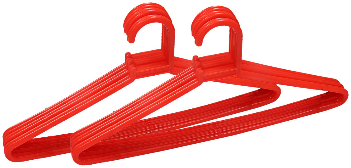 

Kuber Industries Plastic 12 pcs Hanger Set for wardrobe (Red) CTHH19548