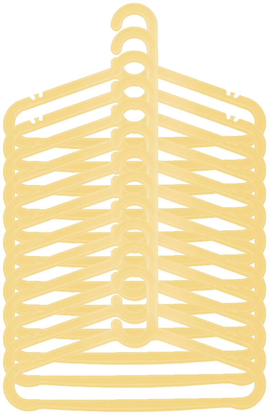 

Kuber Industries Plastic 12 pcs Hanger Set for Wardrobe (Cream)- CTHH22403