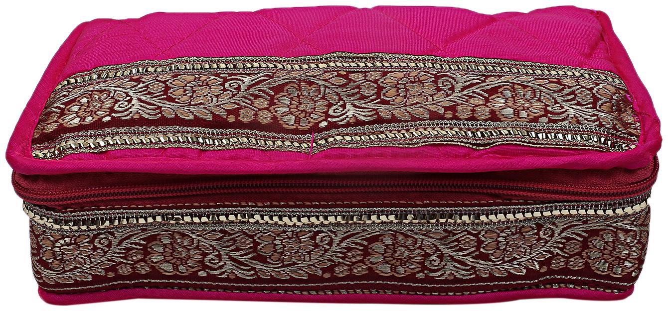 

Kuber Industries Satin Jewellery Kit (Pink) - CTHH21418