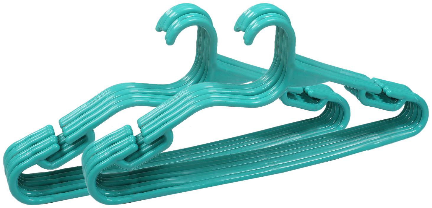 

Kuber Industries Plastic 12 pcs Hanger Set for wardrobe (Sea Green) CTHH19567