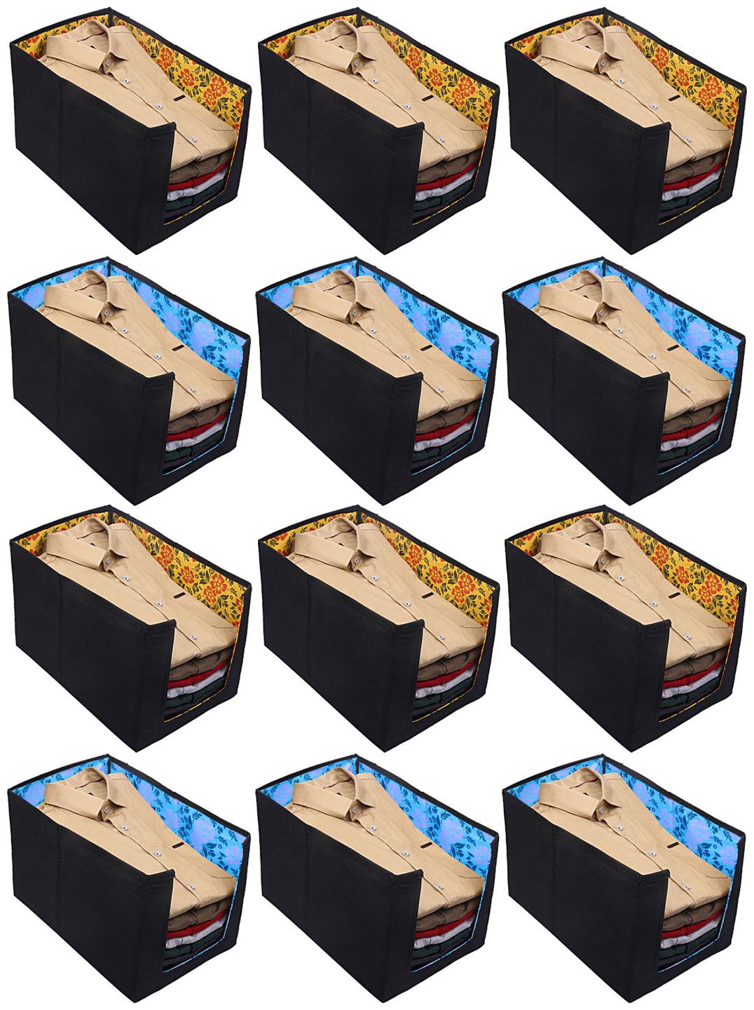 

Kuber Industries Flower Design Non-Woven 12 Pieces Shirt Stacker Wardrobe Organizer (Yellow Blue) - CTHH13813