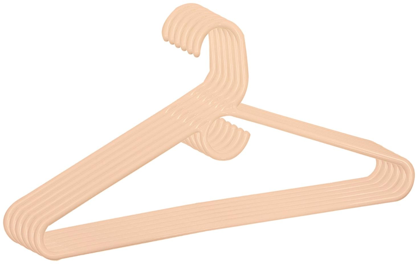 

Kuber Industries Plastic 6 pcs Hanger Set for Wardrobe (Brown)- CTHH12974