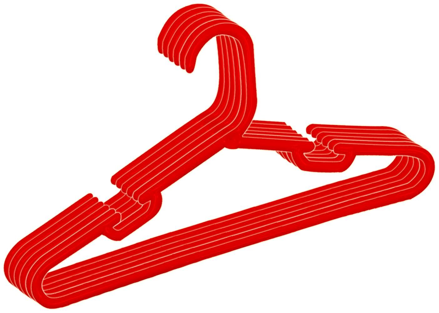 

Kuber Industries Plastic 6 pcs Baby Hanger Set for Wardrobe (Red)- CTHH22426