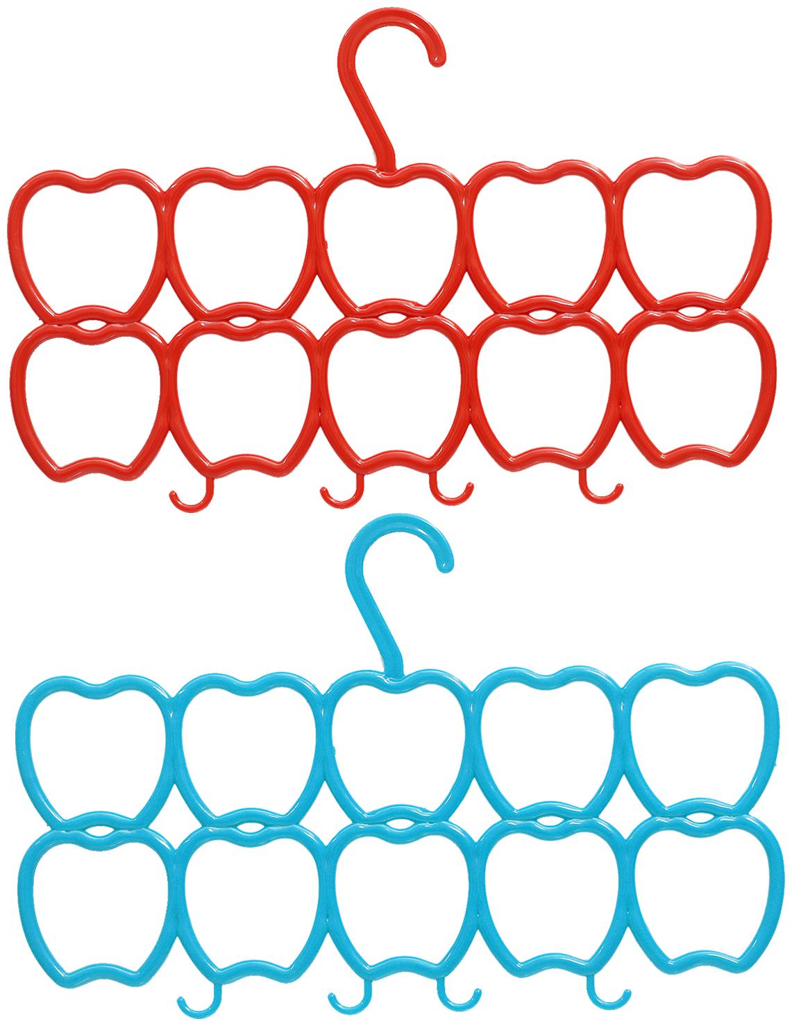 

Kuber Industries 10-Circle 2 Pieces Plastic Heart Design Hanger for Scarf Shawl Tie Belt Closet Accessory Wardrobe Organizer (MultiColor) - CTHH14539