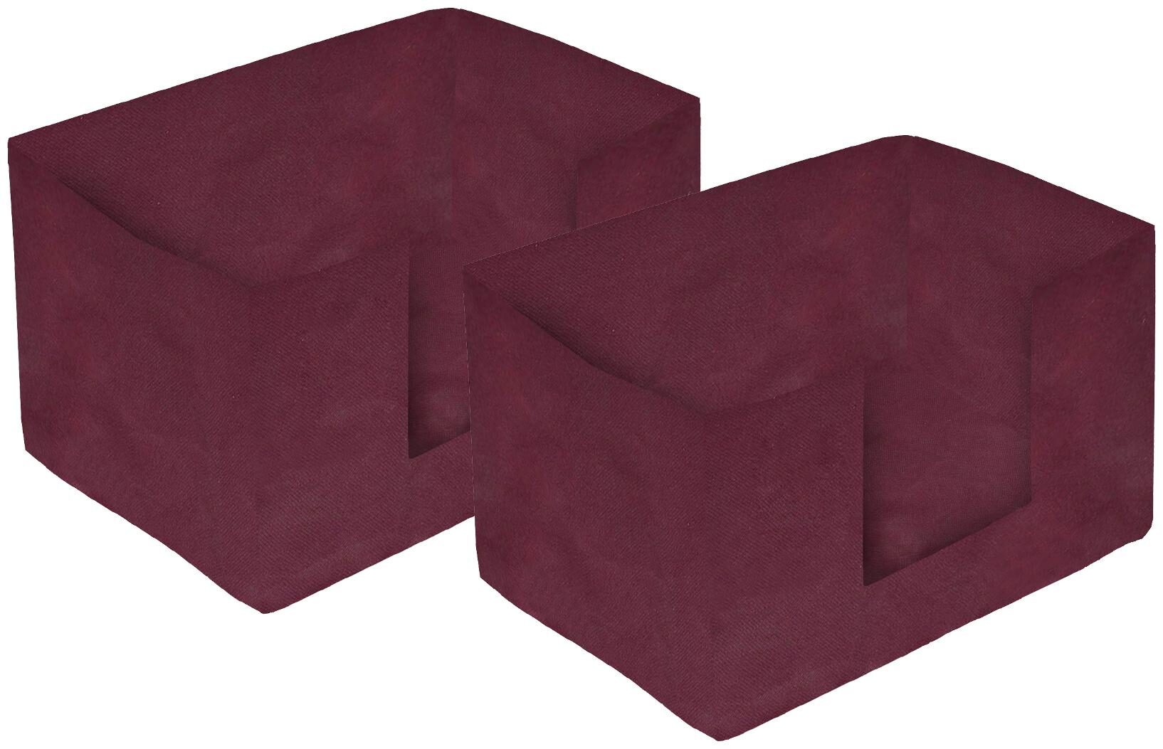

Kuber Industries 2 pcs Large Capacity Space Saver Closet Stackable and Foldable Saree Clothes Storage Bag Non-Woven Rectangle Cloth Saree Stacker Wardrobe Organizer (Maroon) CTHH15699