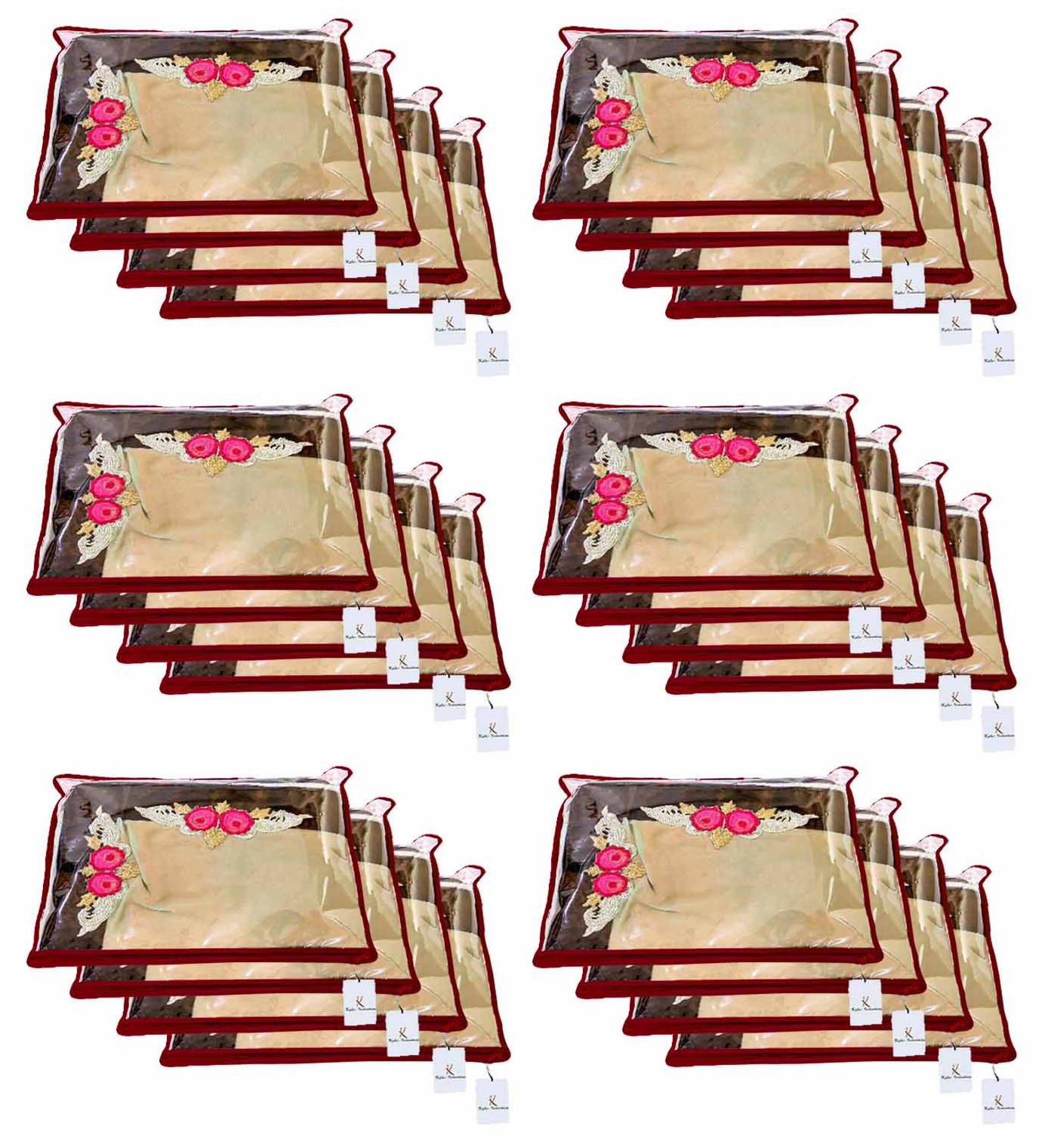 

Kuber Industries Non Woven Single Packing Saree Cover 24 pcs Set (Maroon) CTHH11666