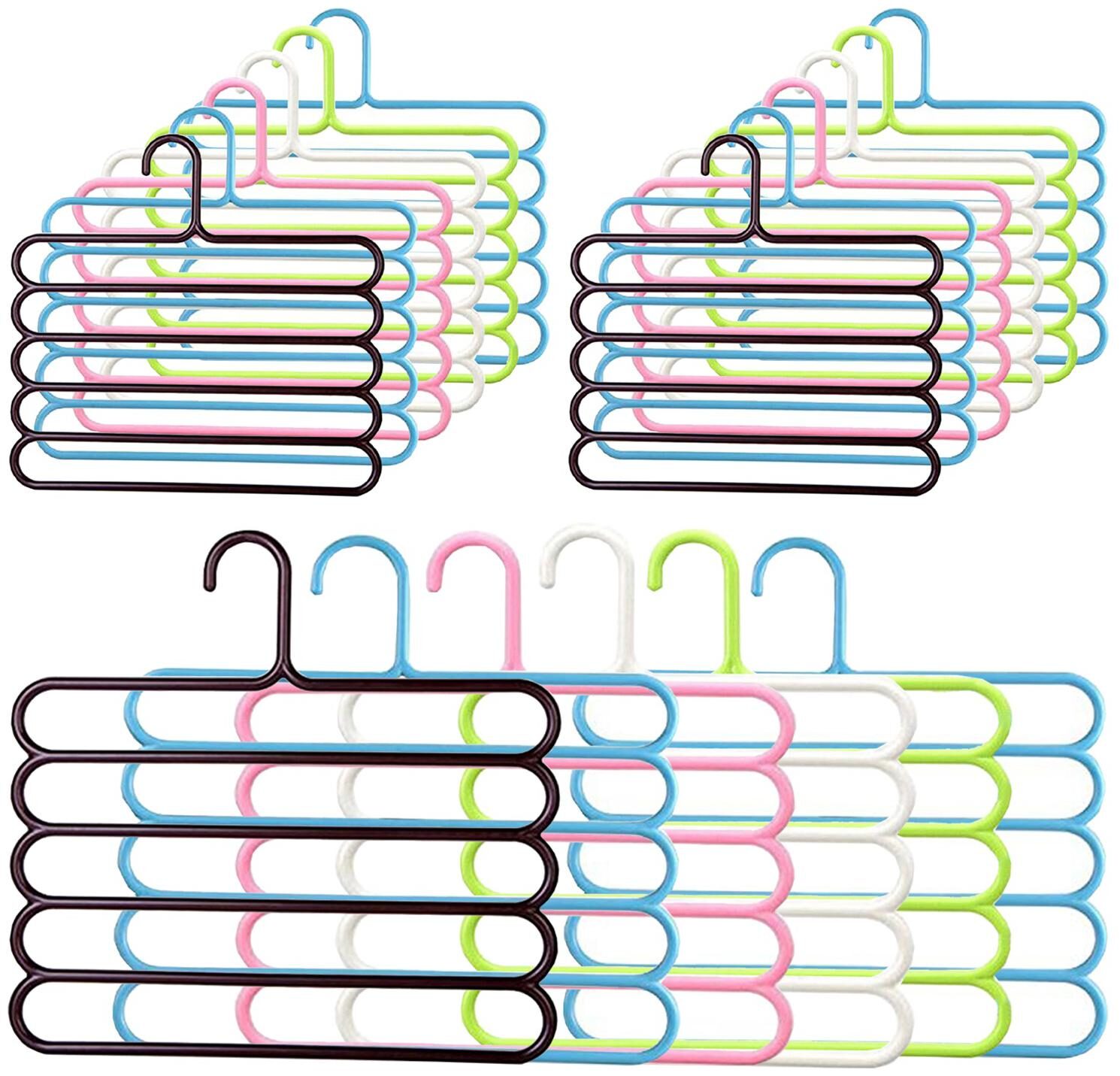 

Kuber Industries Plastic 18 pcs Multi-purpose Hangers for Wardrobe (Multi) CTHH10207