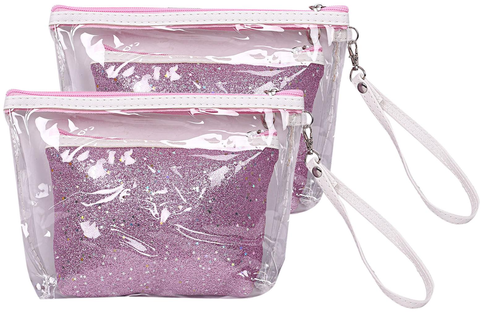 

Kuber Industries 4 Pieces Waterproof Toiletries Make Up Pouch Organizer Travel Pouch Set Peach - CTHH13334