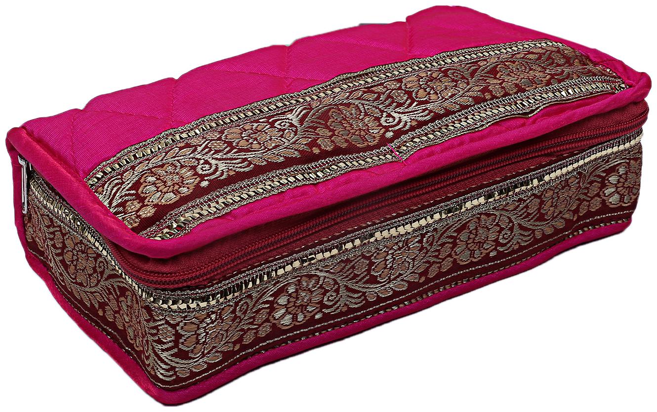 

Kuber Industries Satin Jewellery Kit (Pink) - CTHH21419