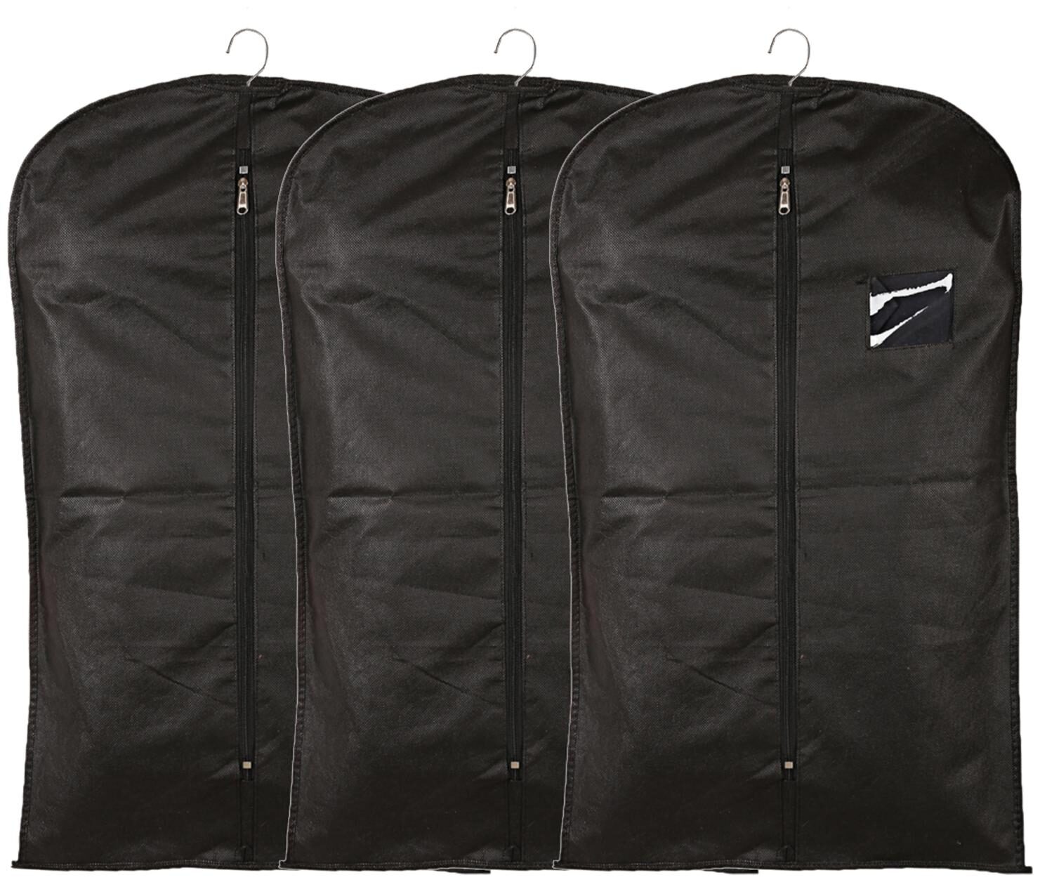

Kuber Industries Non-woven 3 pcs Hanging Garment Cloth Cover For Kids (Black) - CTHH10780