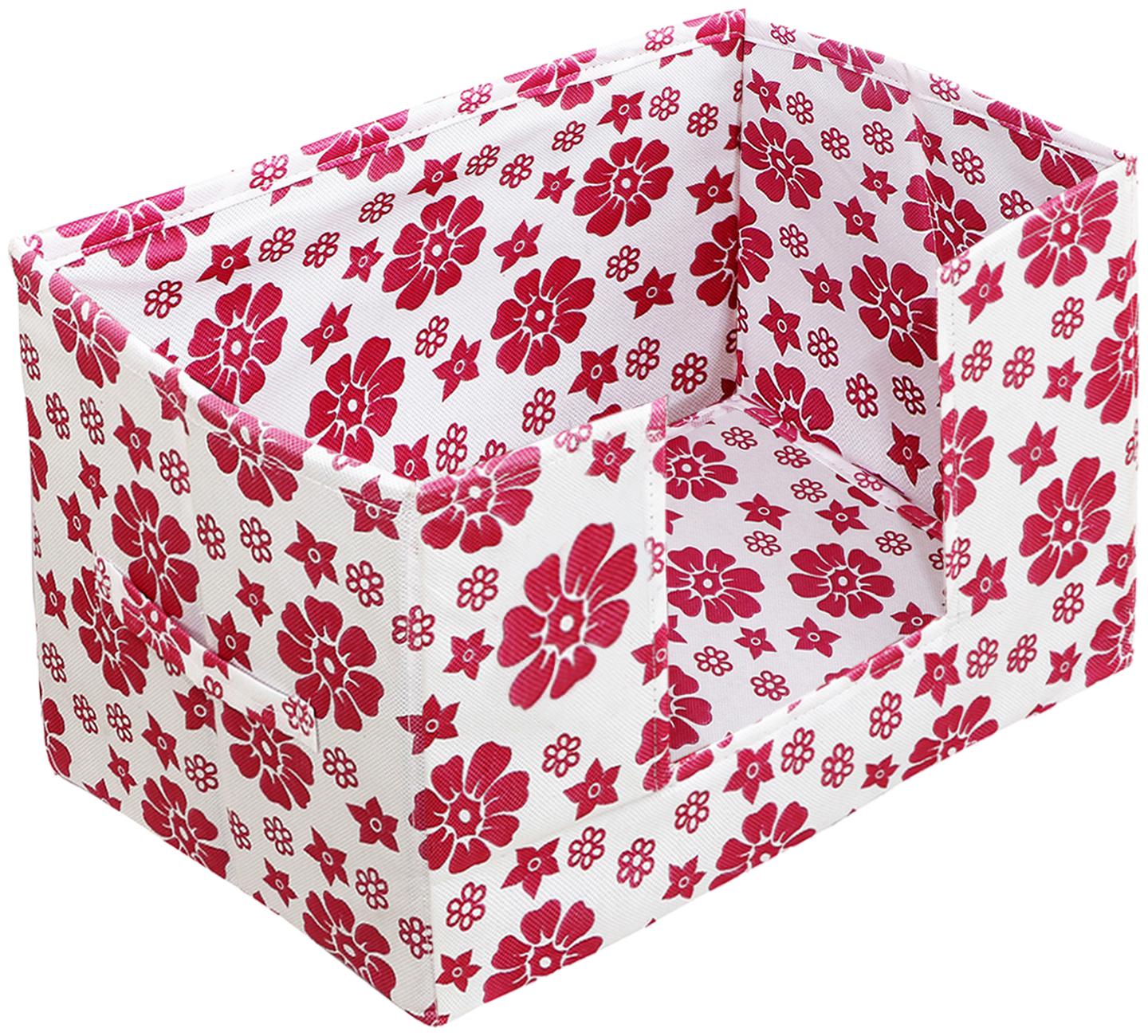 

Kuber Industries Flower Design Large Capacity Space Saver Closet Stackable and Foldable Saree Clothes Storage Bag Non-Woven Rectangle Cloth Saree Stacker Wardrobe Organizer (Pink) CTHH15667