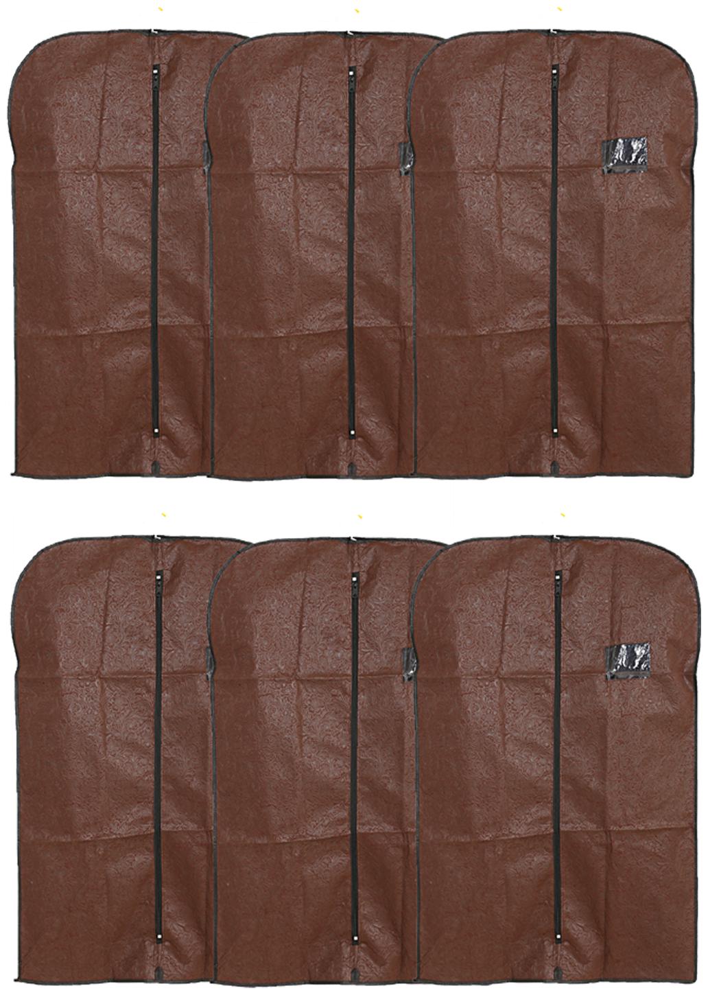 

Kuber Industries 6 pcs Non-Woven Men s Coat Blazer Cover (Brown)- CTHH10411
