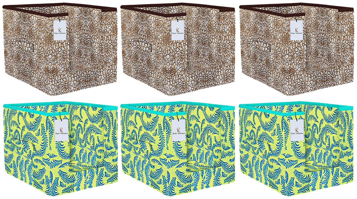

Kuber Industries Metalic Printed 6 pc Non Woven Shirt Stacker Wardrobe Organizer Set (Green Golden Brown) - CTHH16685
