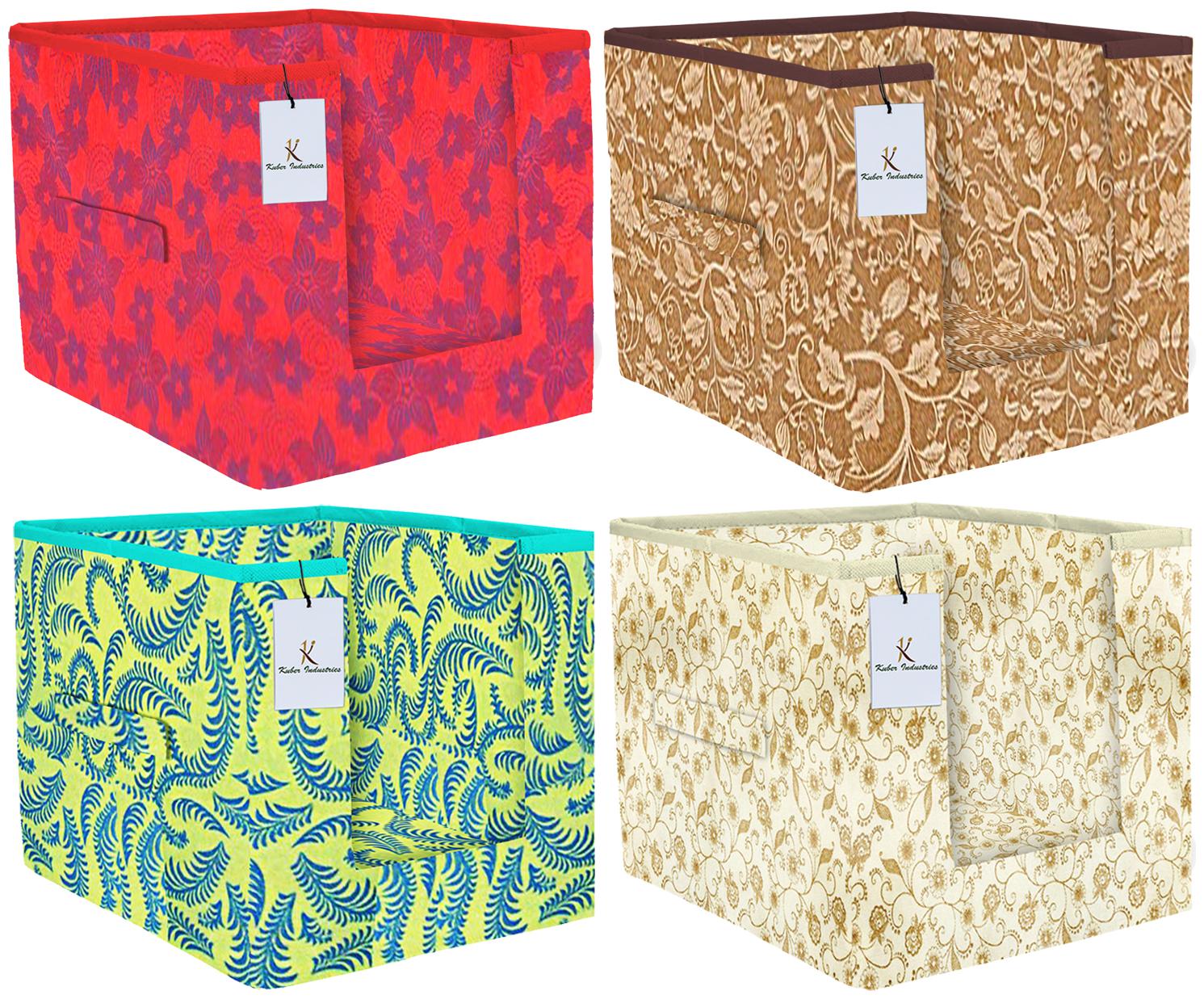 

Kuber Industries Metalic Printed 4 pc Non Woven Shirt Stacker Wardrobe Organizer Set (Green Brown Red Beige) - CTHH16647
