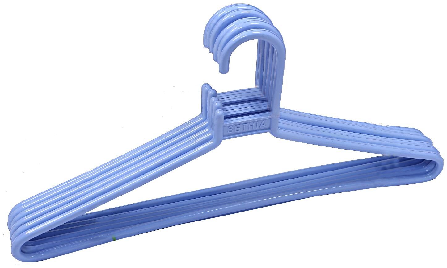 

Kuber Industries Plastic 6 pcs Hanger Set for wardrobe (Purple) CTHH19534