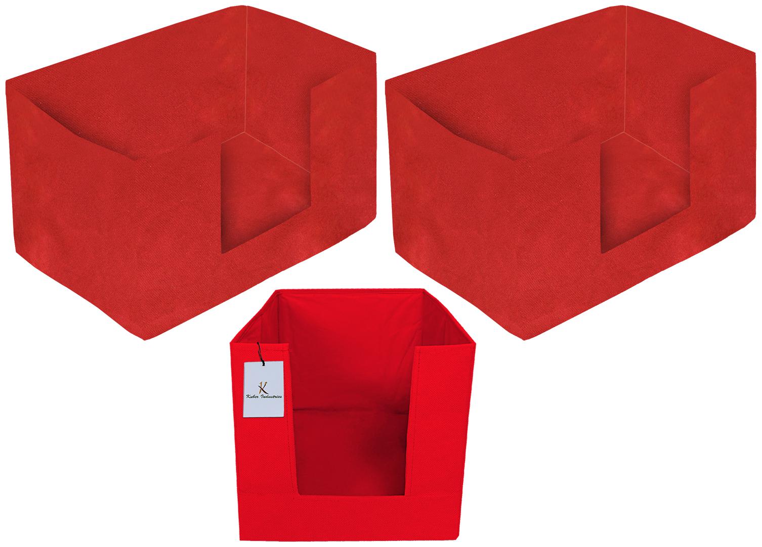 

Kuber Industries Non Woven 1 pc Shirt Stacker And 2 pc Foldable Rectangle Cloth Saree Stacker Cloth Wardrobe Organizer Wardrobe Organizer (Red) - CTHH17678