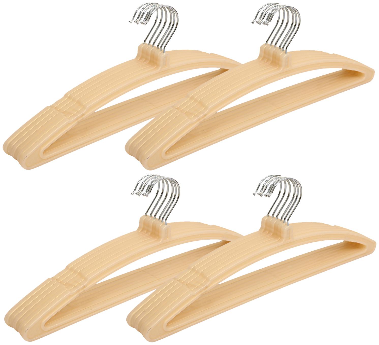 

Kuber Industries Plastic Hanger For Suit Cloth Set of 24 pcs Golden CTHH19425